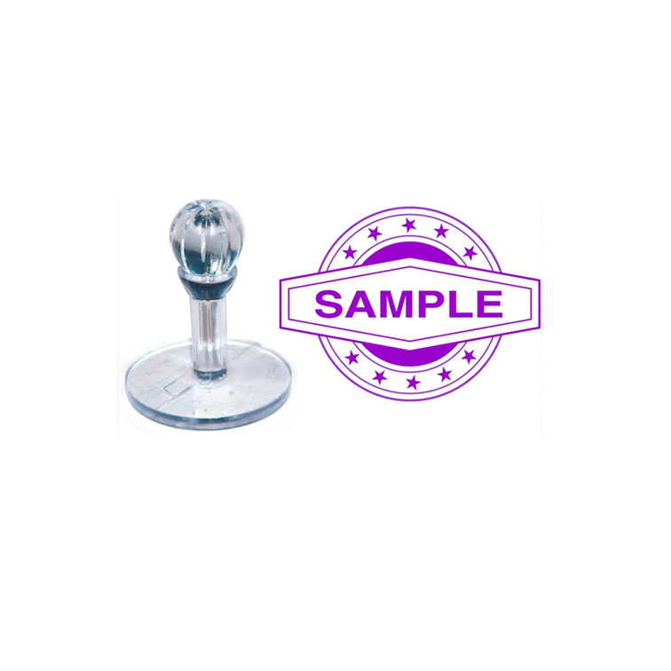 Crystal Round Manual Stamp ( Medium Size )